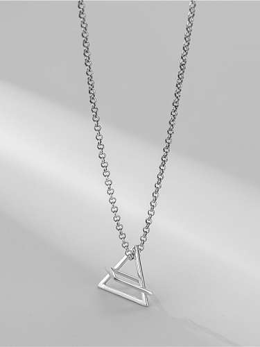 925 Sterling Silver Geometric Minimalist Bead Chain Necklace