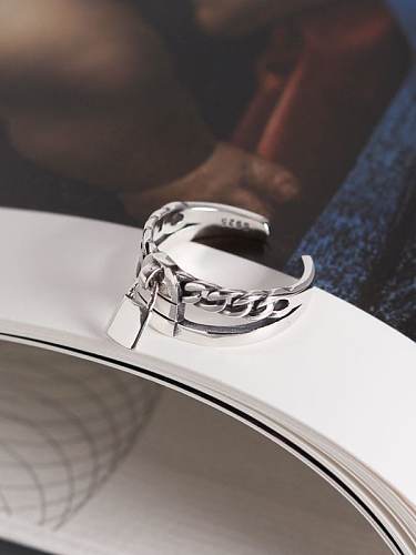 خاتم من الفضة الإسترليني عيار 925 قابل للتكويم