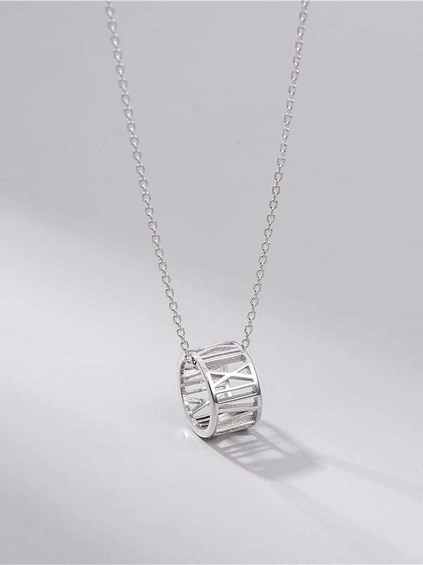 925 Sterling Silber hohle runde minimalistische Halskette