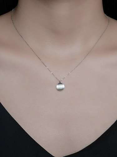 Collier minimaliste rond en argent sterling 925