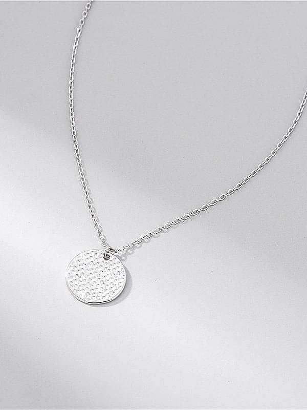 Collier minimaliste rond en argent sterling 925