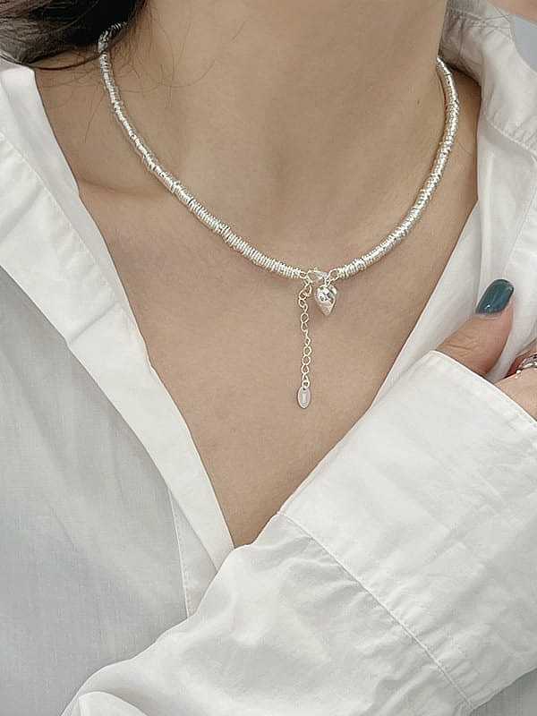 925 Sterling Silver Heart Trend Cuban Necklace