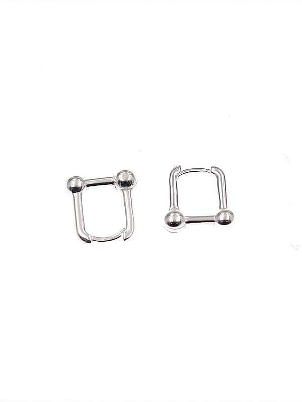 925 Sterling Silver Geometric Minimalist Huggie Earring