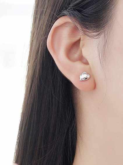 925 Sterling Silver Rabbit Minimalist Stud Earring