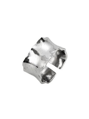 Anel de banda vintage geométrico de prata esterlina 925