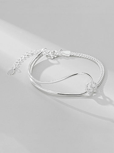 Bracelet manchette minimaliste géométrique en argent sterling 925