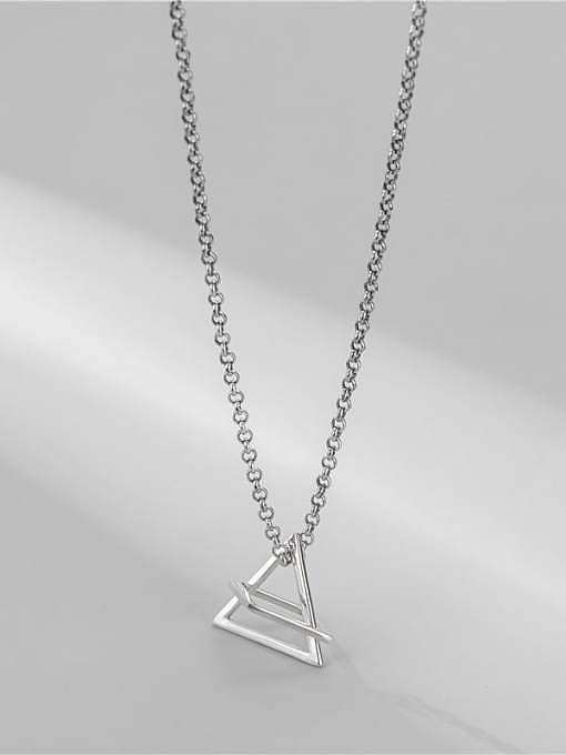 Collier chaîne de perles minimaliste géométrique en argent sterling 925