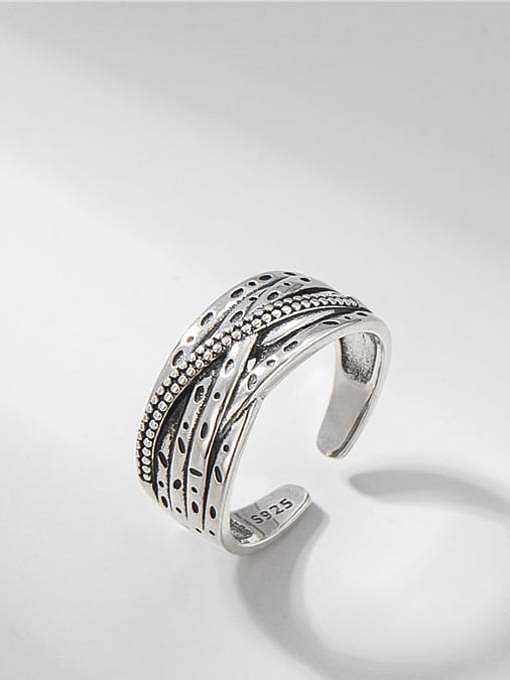 925 Sterling Silver Irregular Vintage Stackable Ring