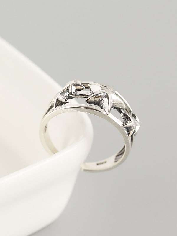 925 Sterling Silver Star Trend Band Ring