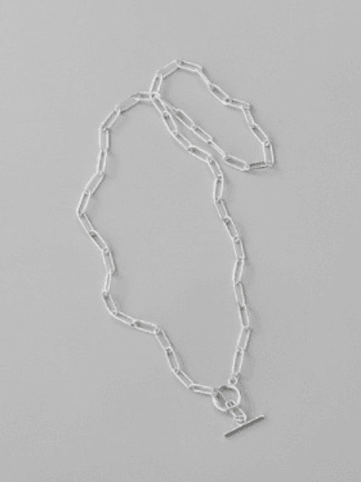 925 Sterling Silver Hollow Geometric Chain Minimalist Necklace