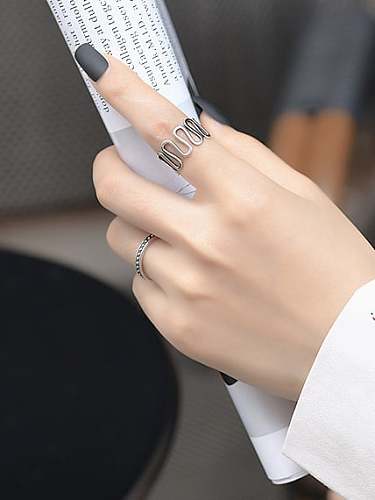 925 Sterling Silver Round Vintage Band Ring