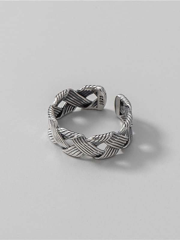 Geometrischer Vintage-Midi-Ring aus 925er Sterlingsilber