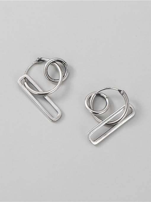 925 Sterling Silver Geometric Vintage Drop Earring