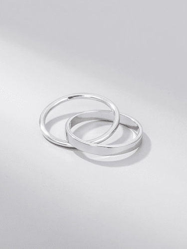 925 Sterling Silver Round Minimalist Stackable Ring