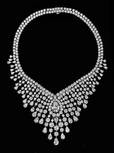 Collier lasso de luxe géométrique blanc en argent sterling 925 avec diamants à haute teneur en carbone
