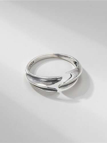 925 Sterling Silber unregelmäßiger Vintage Meerjungfrau Schwanz Ring