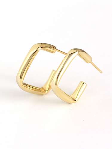 925 Sterling Silver Square Minimalist Stud Earring