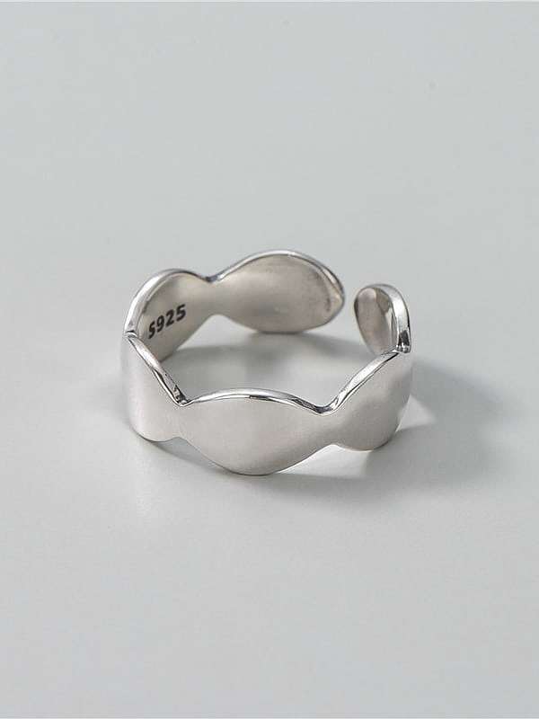 925 Sterling Silver Geometric Vintage Band Ring