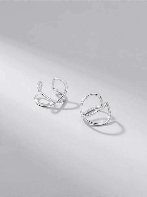 925 Sterling Silver Cross Minimalist Clip Earring