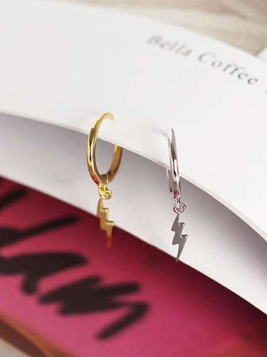 925 Sterling Silver Geometric Trend Huggie Earring