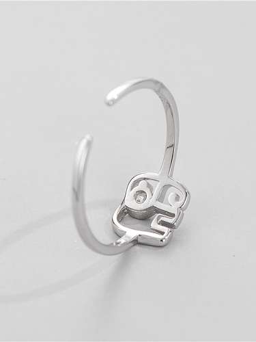 925 Sterling Silver Elephant Minimalist Band Ring