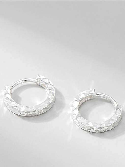 925 Sterling Silver Round Minimalist Huggie Earring