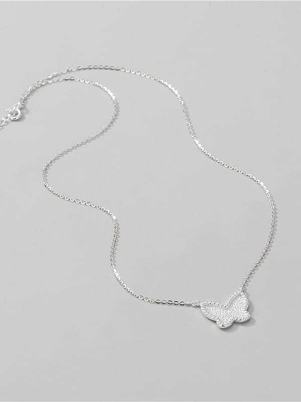 925 Sterling Silver Butterfly Minimalist Necklace