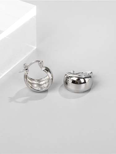 Boucle d'oreille Huggie minimaliste géométrique en argent sterling 925