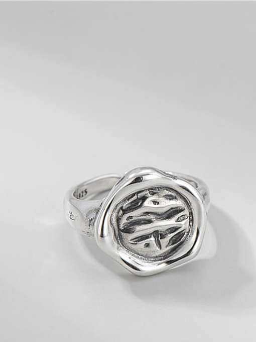 925 Sterling Silver Geometric Vintage Band Ring