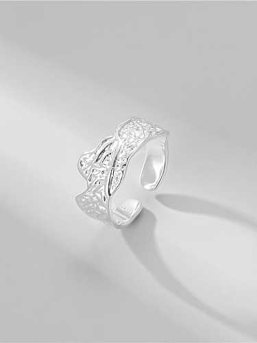 Bague minimaliste irrégulière en argent sterling 925