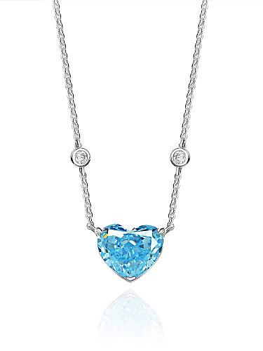 Luxus-Halskette aus 925er Sterlingsilber mit Diamanten und Diamanten