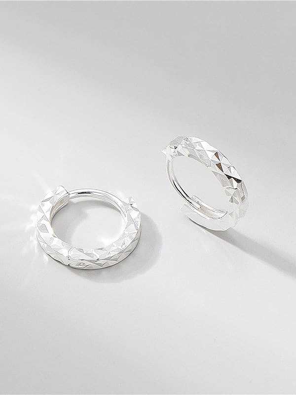 925 Sterling Silver Round Minimalist Huggie Earring