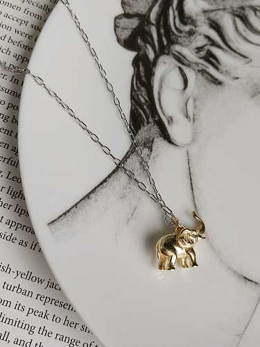 925 Sterling Silver elephant Necklace