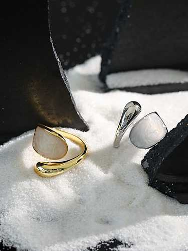 925 Sterling Silver Enamel Geometric Artisan Band Ring