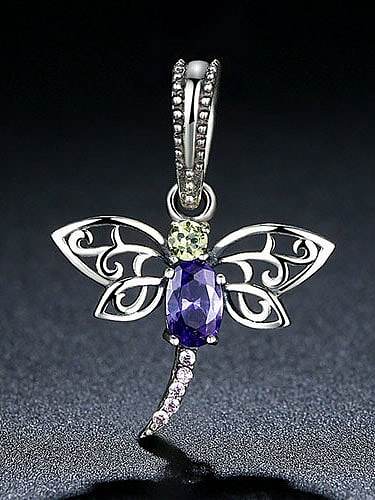 925 silver cute dragonfly charms