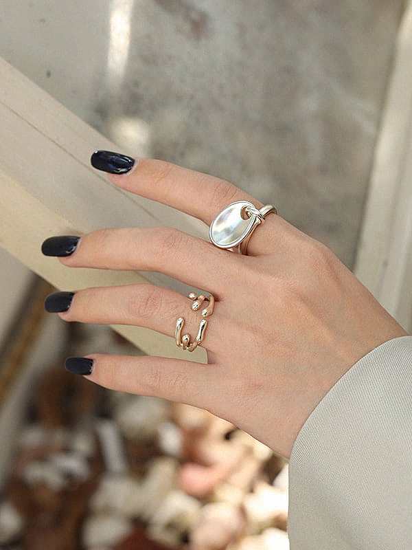 925 Sterling Silver Irregular Minimalist Band Ring