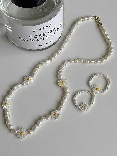 Minimalistische Perlenkette mit Süßwasserperlen aus 925er Sterlingsilber