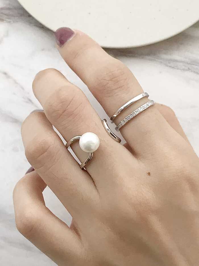 925 Sterling Silver Minimalist Double Free Size Midi Ring