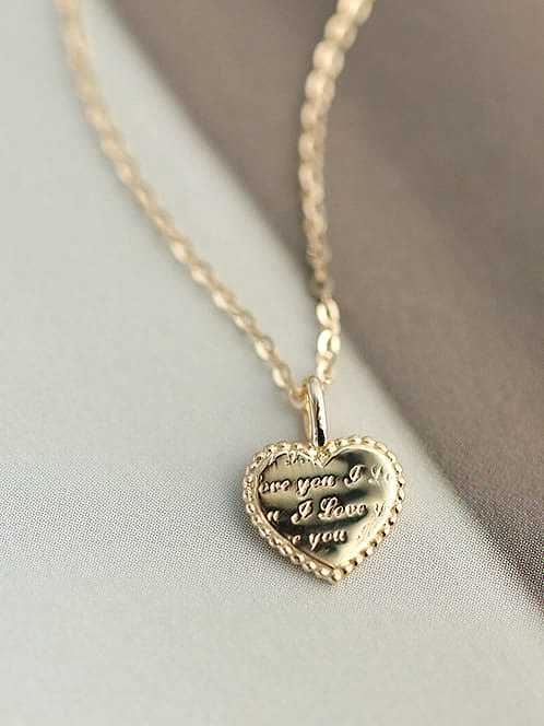 925 Sterling Silver Heart Dainty Necklace