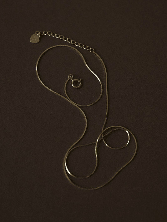 925 Sterling Silver Minimalist snake bone chain Necklace