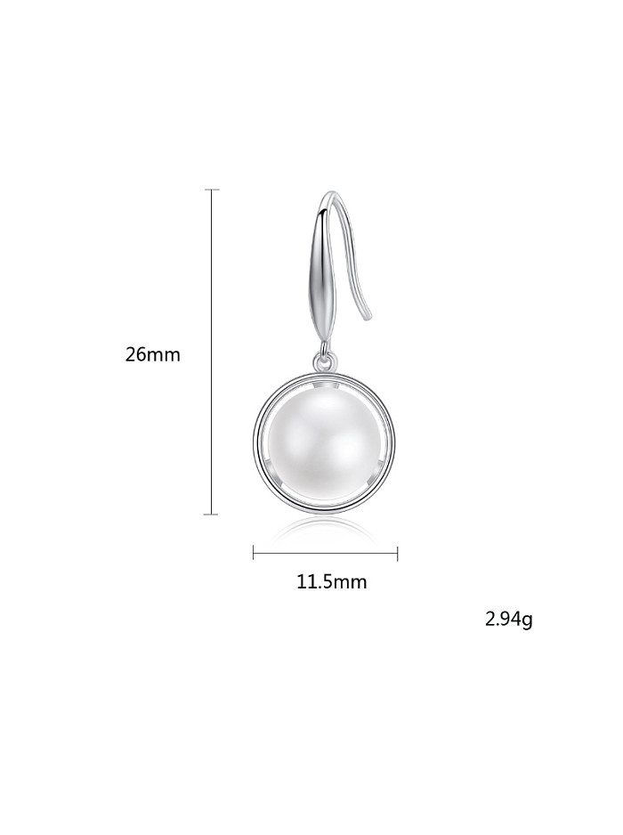 Sterling Silver Natural Freshwater Pearl Earrings