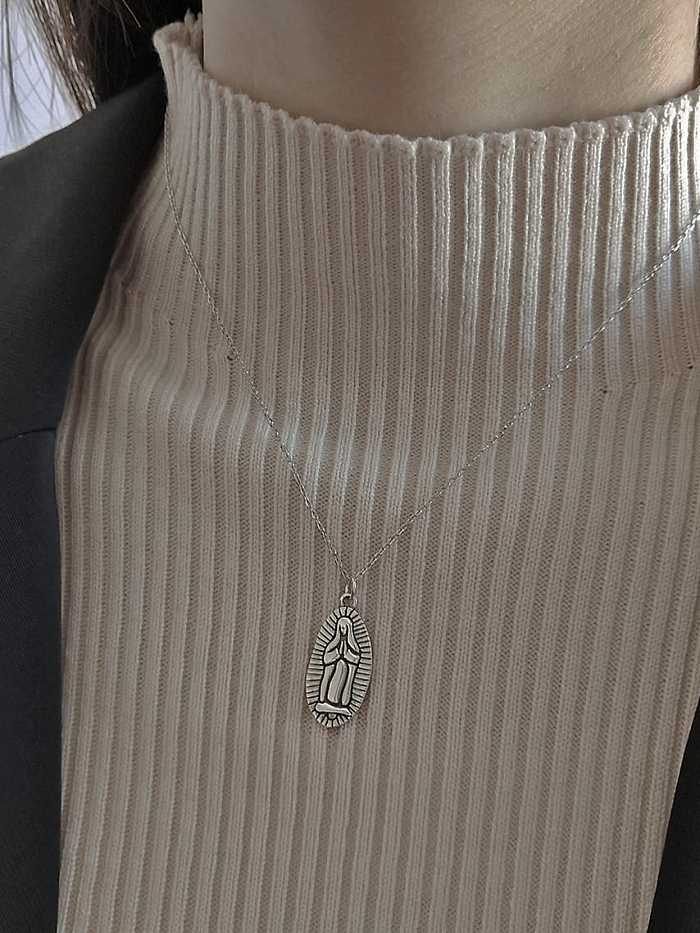 Halskette mit Gebetsanhänger aus 925er Sterlingsilber