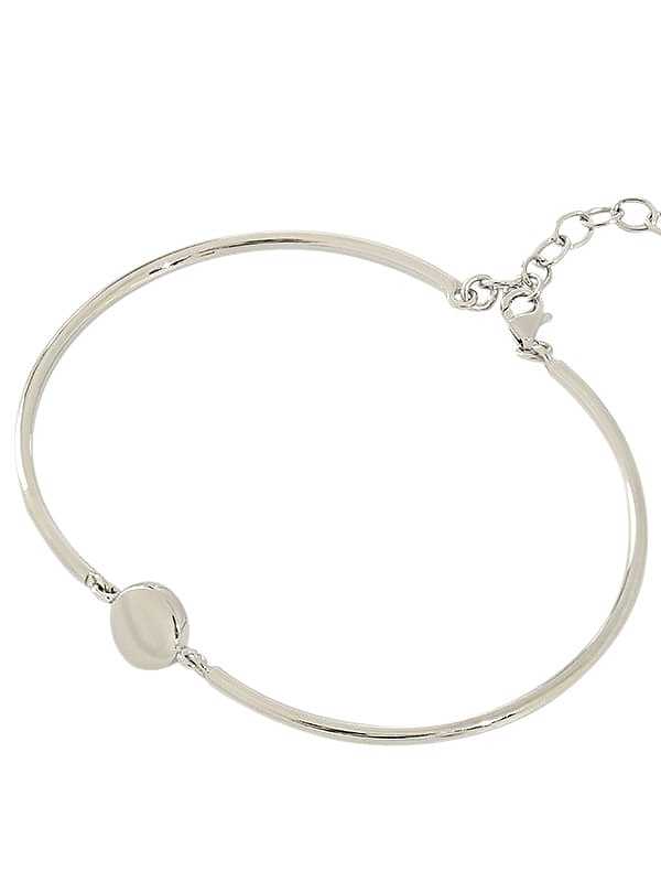 925 Sterling Silver Geometric Minimalist Adjustable Bracelet