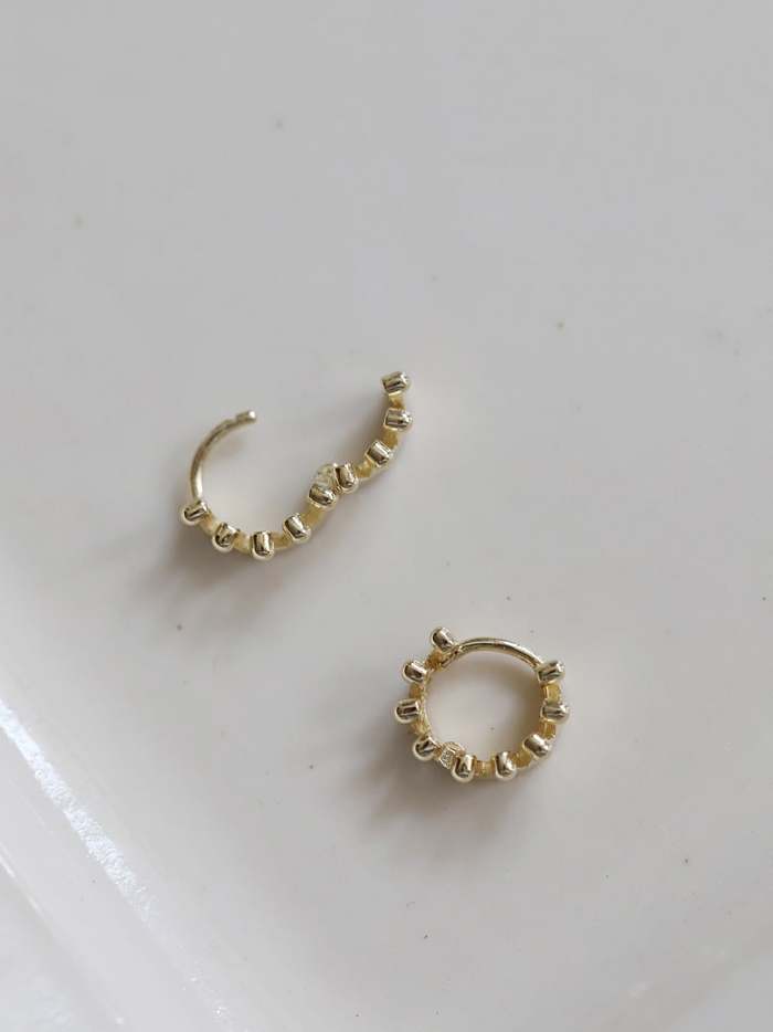925 Sterling Silver Crown Minimalist Clip Earring