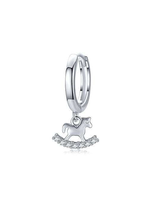 925 Sterling Silber Zirkonia Schlange süßer einzelner Ohrring (einzeln - nur einer)