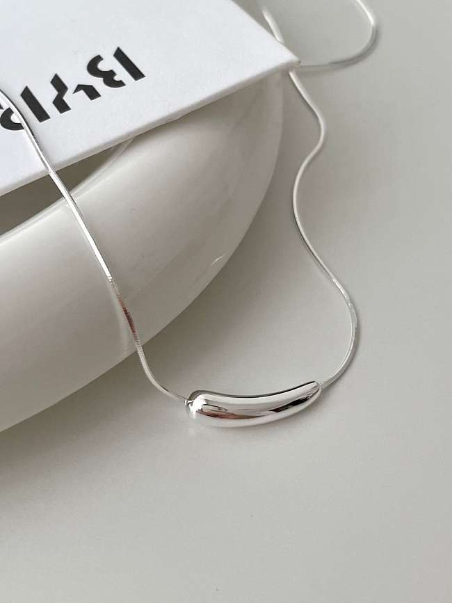 Unregelmäßige minimalistische Halskette aus 925er Sterlingsilber