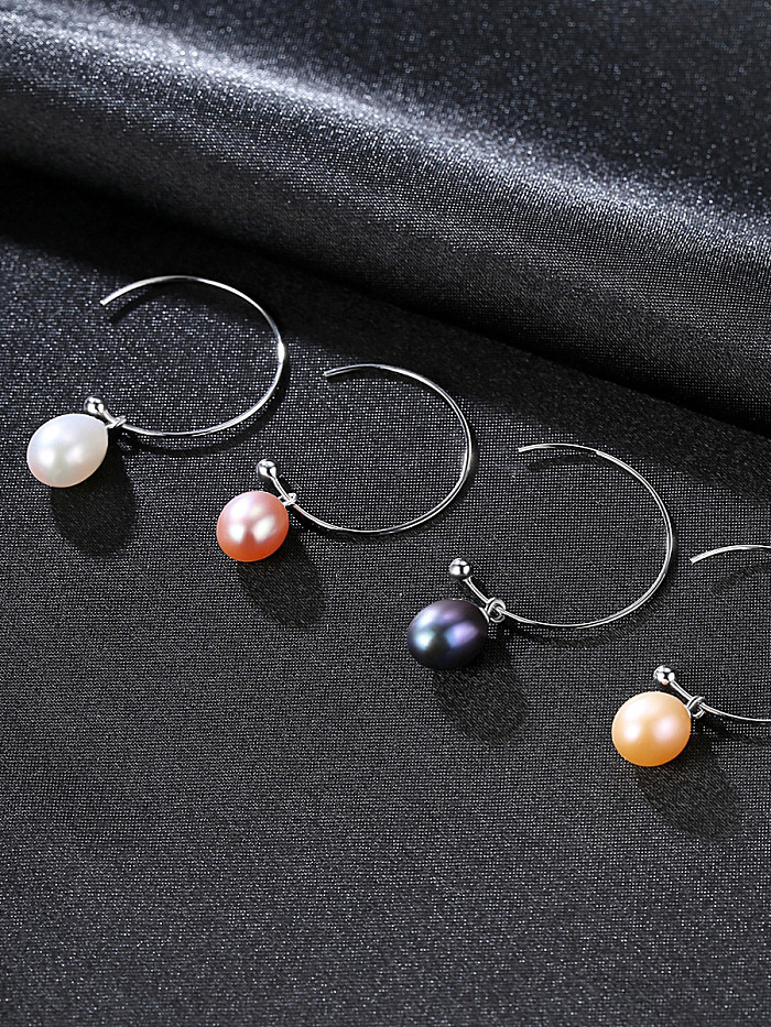 Sterling silver freshwater pearls minimalist earrings