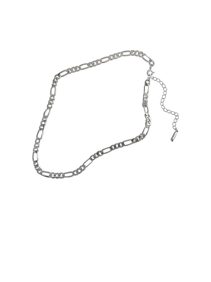 Plata de ley 925 con collares de cadena simplistas suaves