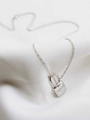 925 Sterling Silver lock Necklace