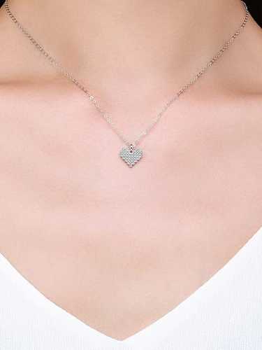 Collier minimaliste en argent sterling 925 avec zircone cubique